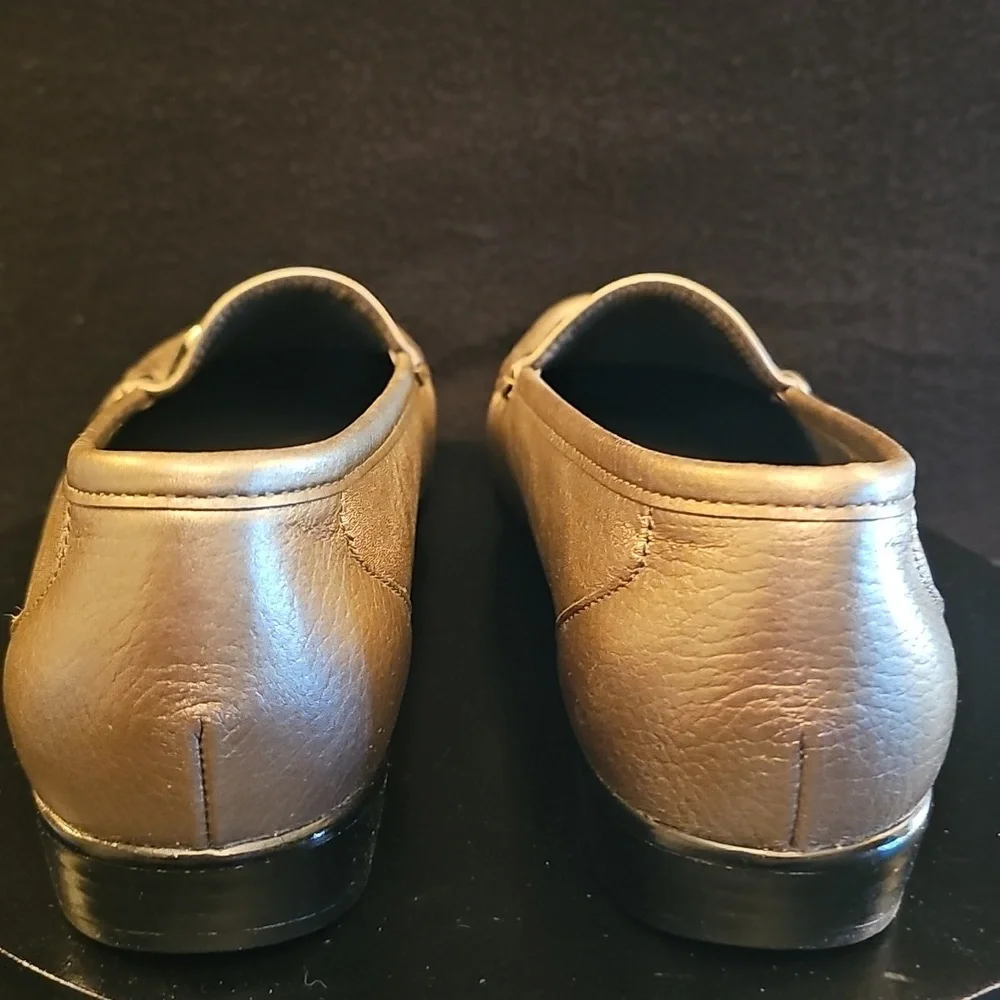 SAS Metro‎ Pewter Leather Loafer With Horsebit Detail